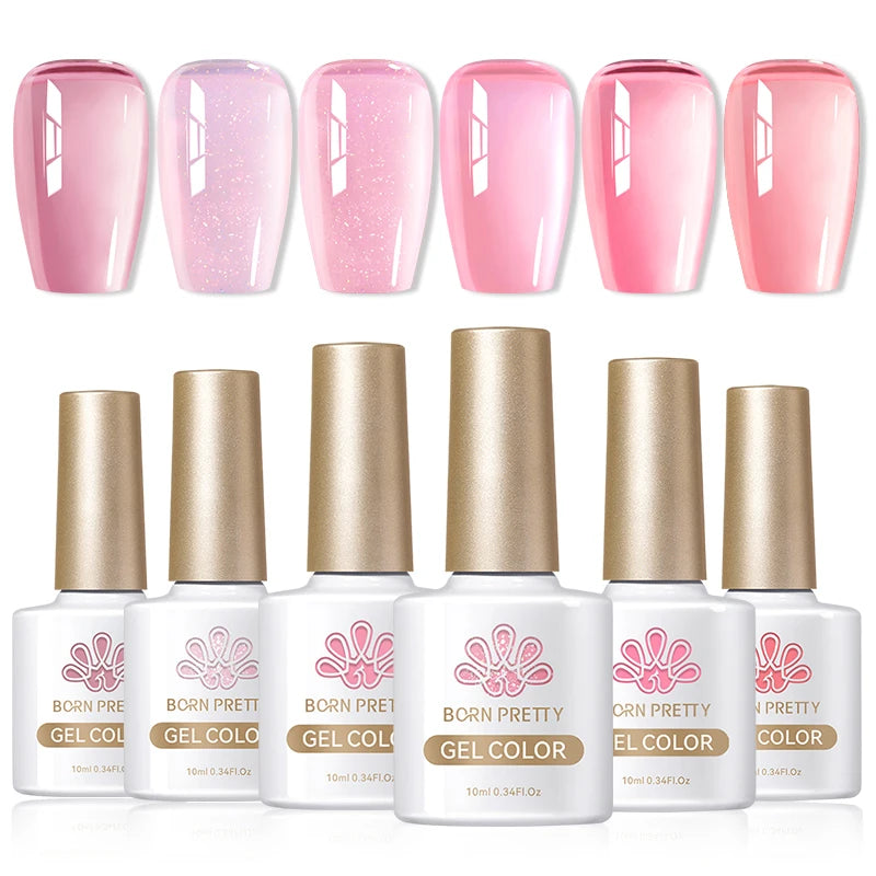 BORN PRETTY 6PCS Gel Polish Set 9D Polaris Cat Magnetic Soak Off UV LED Polish DIY Nail Art Manicure Varnish Base Top Coat