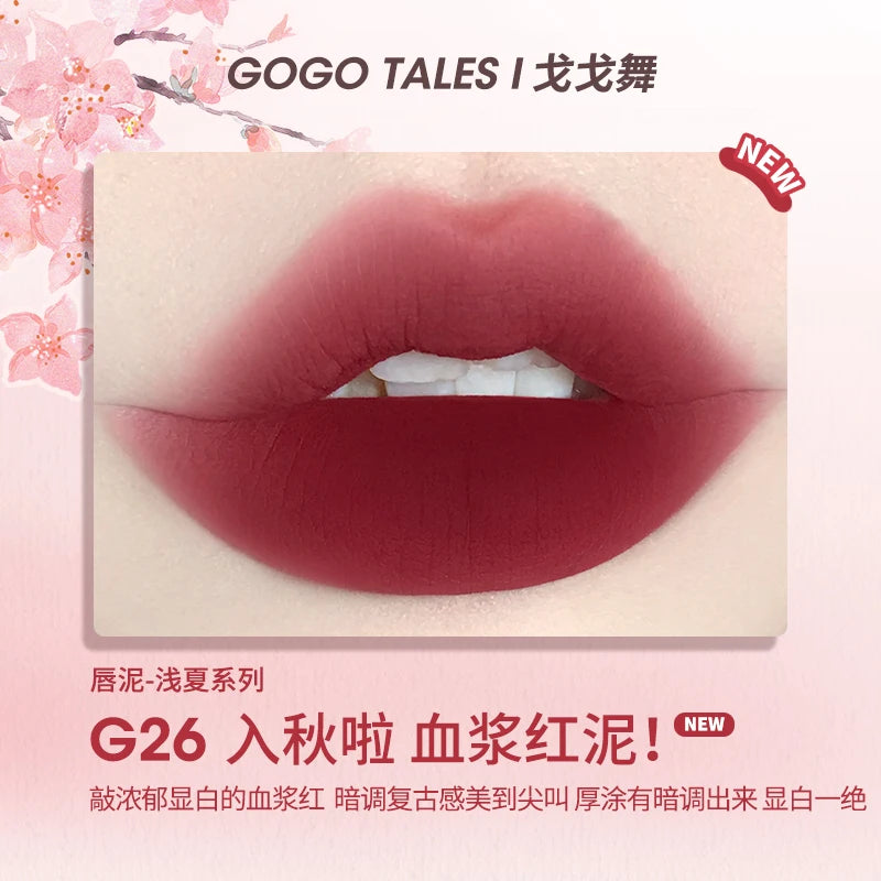 Gogotales Maquillajes Milk Cream Lip Mud Naked Color Matte Velvet Lipstick Vegan Waterproof Lip Glaze Girl korean Makeup