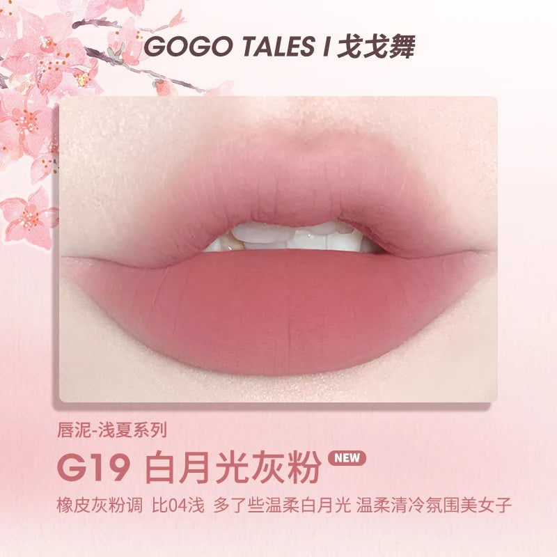 Gogotales Maquillajes Milk Cream Lip Mud Naked Color Matte Velvet Lipstick Vegan Waterproof Lip Glaze Girl korean Makeup