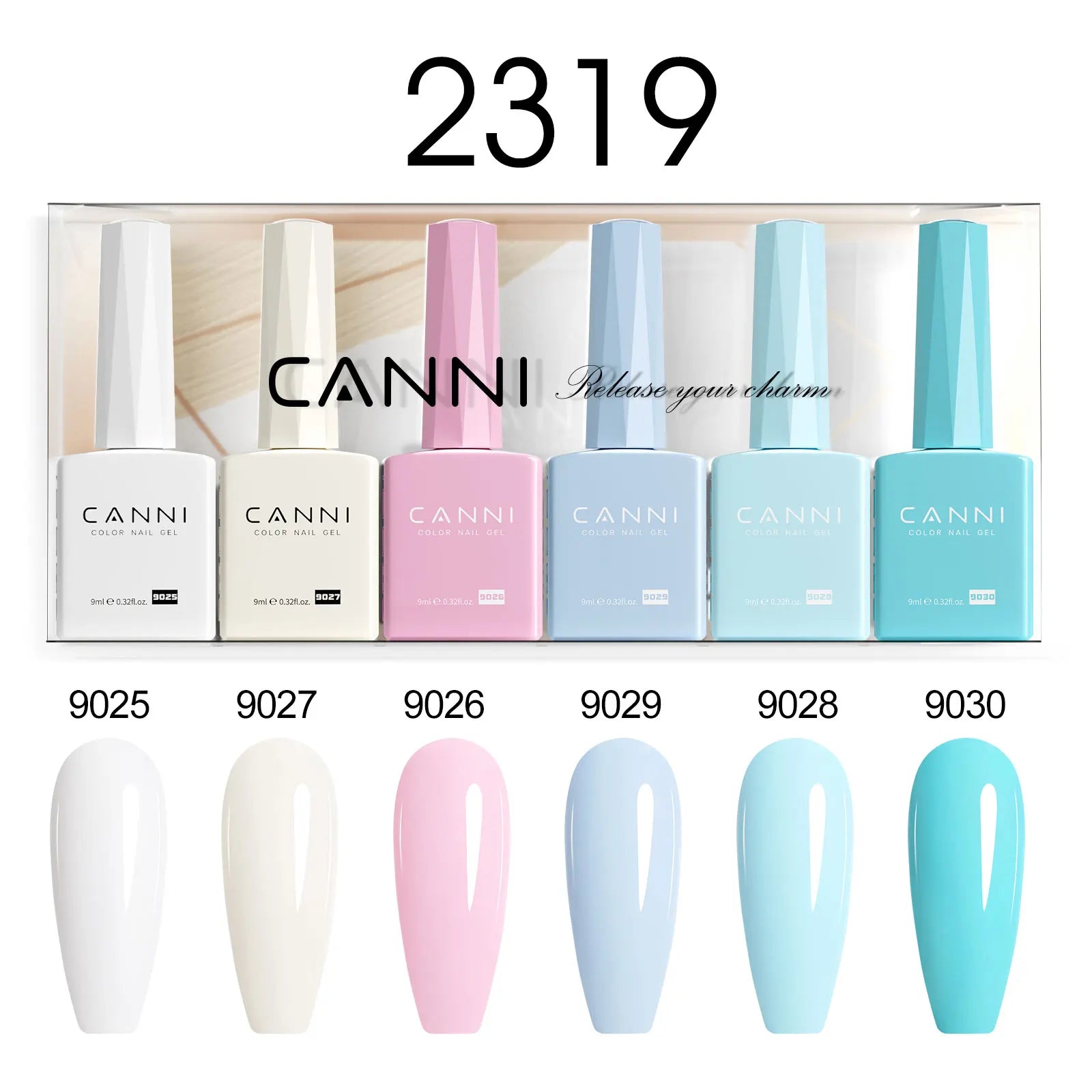 2/6pcs/kit CANNI HEMA FREE Nail Gel Polish Kit Gorgeous Color Beautiful Semi Permanent Gorgeous Full Coverage Soak off UVLED Gel