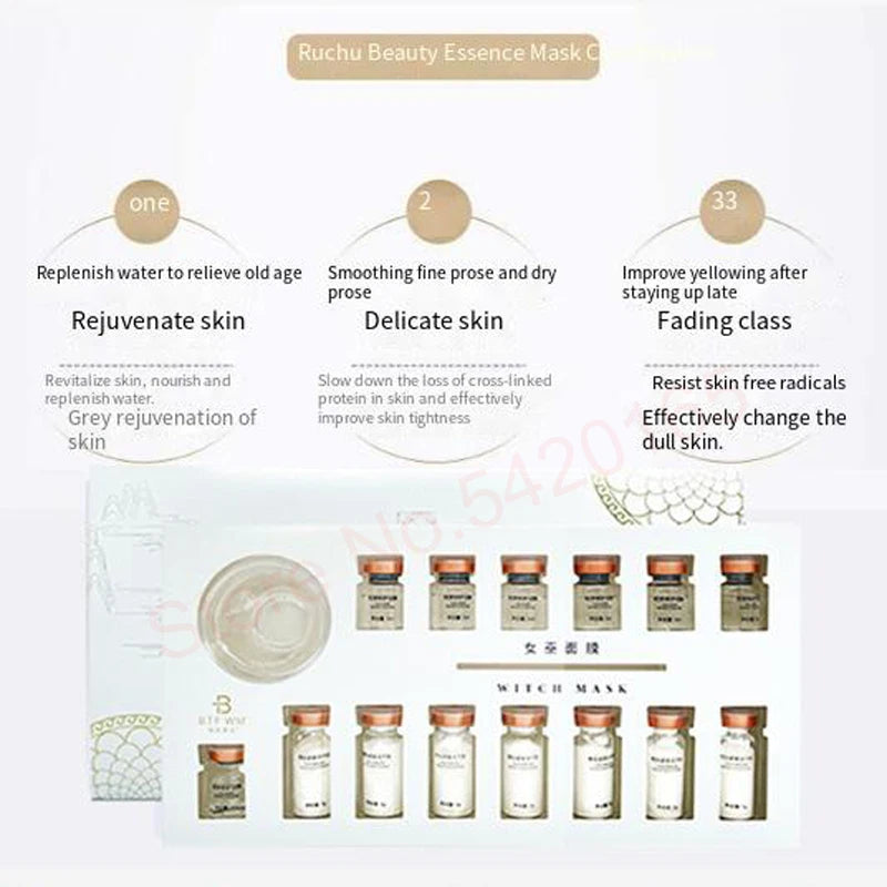 Korean Collagen Hyaluronic Acid Face Mask Repair Firming Lifting Improve Fine Lines Brighten Moisturiz Peptide Essence Skin Care