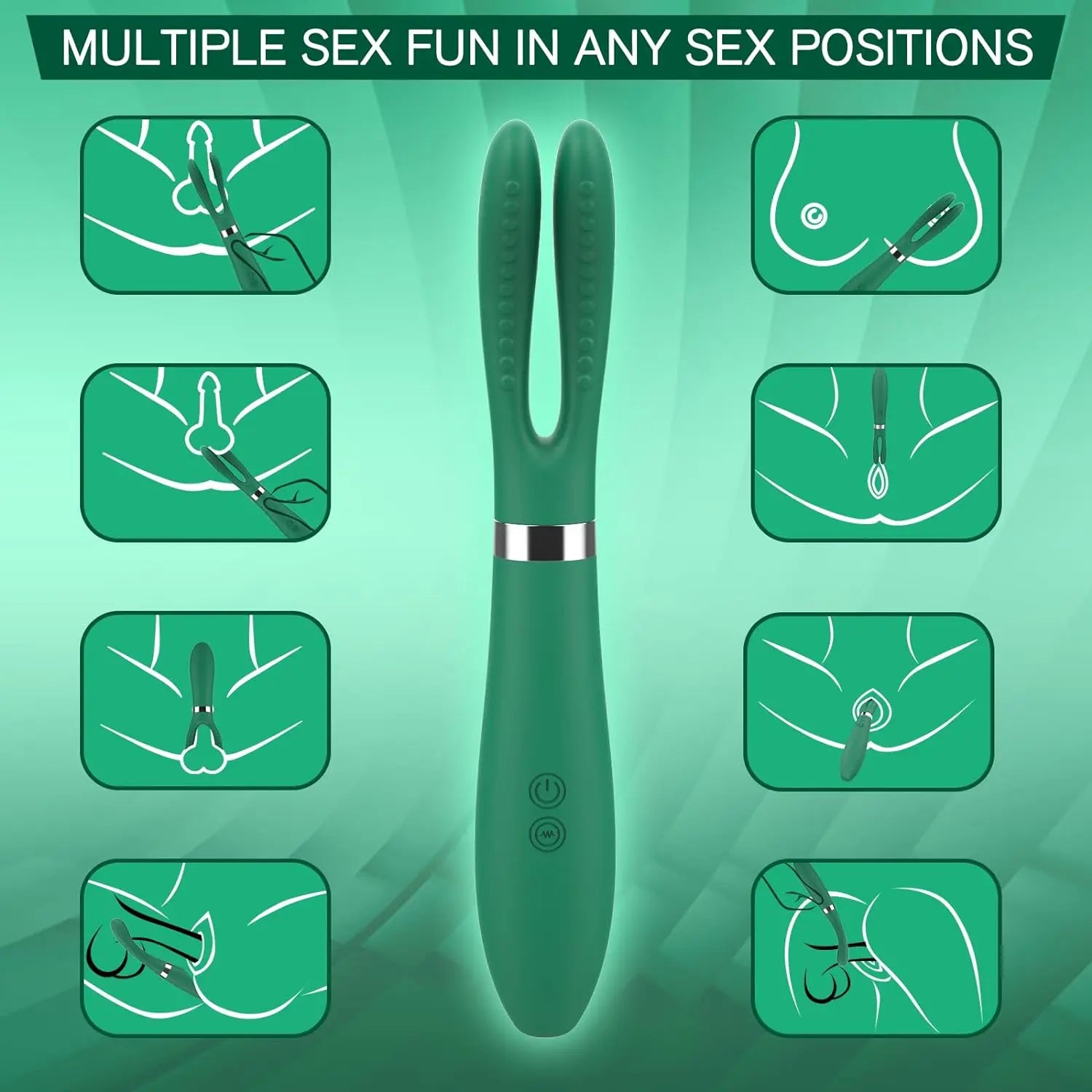 Rabbit Ear Sex Toy Clitoral Vibrator for Women G Spot Massage