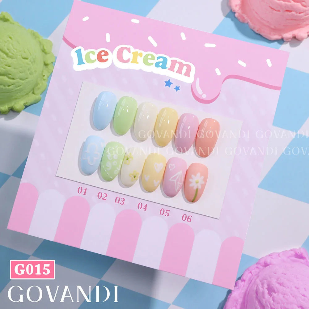 Candy Macaroon Nail Polish Set With Color Sample  Gellak Varnishes SoakOff UV Gel Polish For Nail Salon Manicure Whole Set 15ml