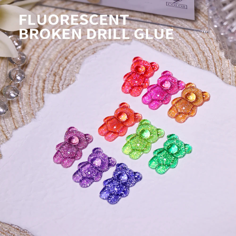 Vendeeni 15ml 9 Colors Fluorescent Glitter Sequins Nail Gel Polish Neon Color Nail Art Manicure Soak Off Enamel UV Gel Varnish