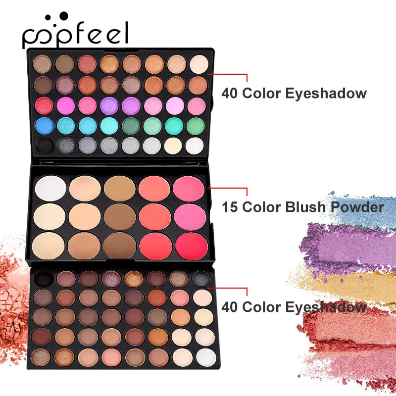 Best-Selling Popfeel Makeup Kit Full Set All in One Eyeshadow Eyeliner Lipstick Foundation Luxe Sets Gifts for Women Cosmetics