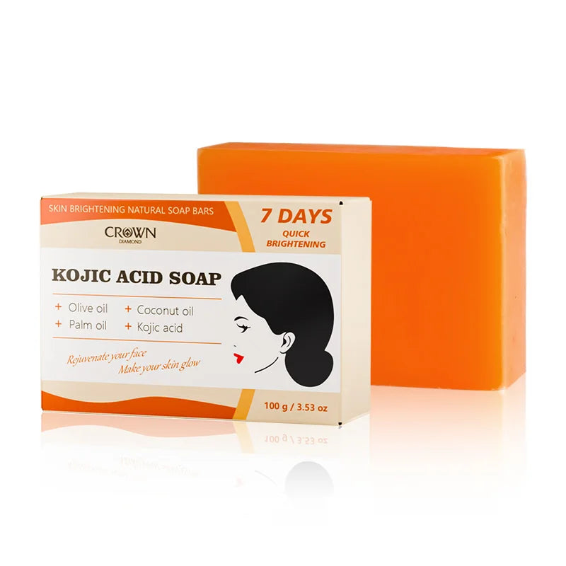Brightening Bar Kojic Acid Soap Facial Deep Cleaning Even Skin Tone Skin Lightening Soap Oil Control Moisturizing Skin Care 100g
