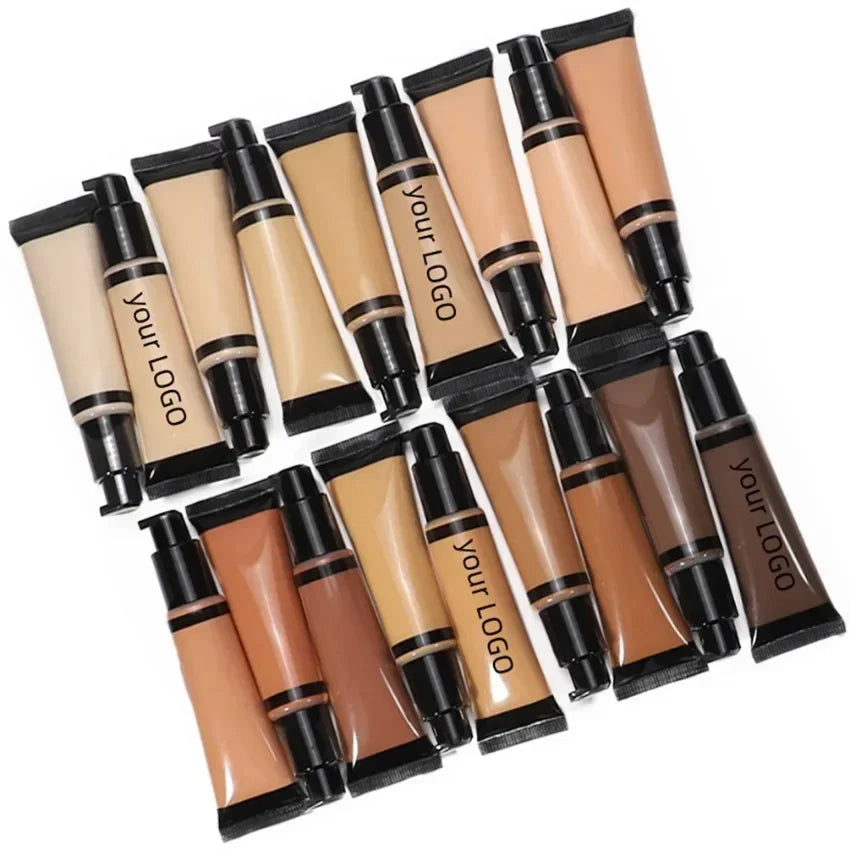 Private Label Liquid Foundation Full Coverage Natural Long Lasting Waterproof Oil Control Concealer Custom Logo Makeup Wholesale