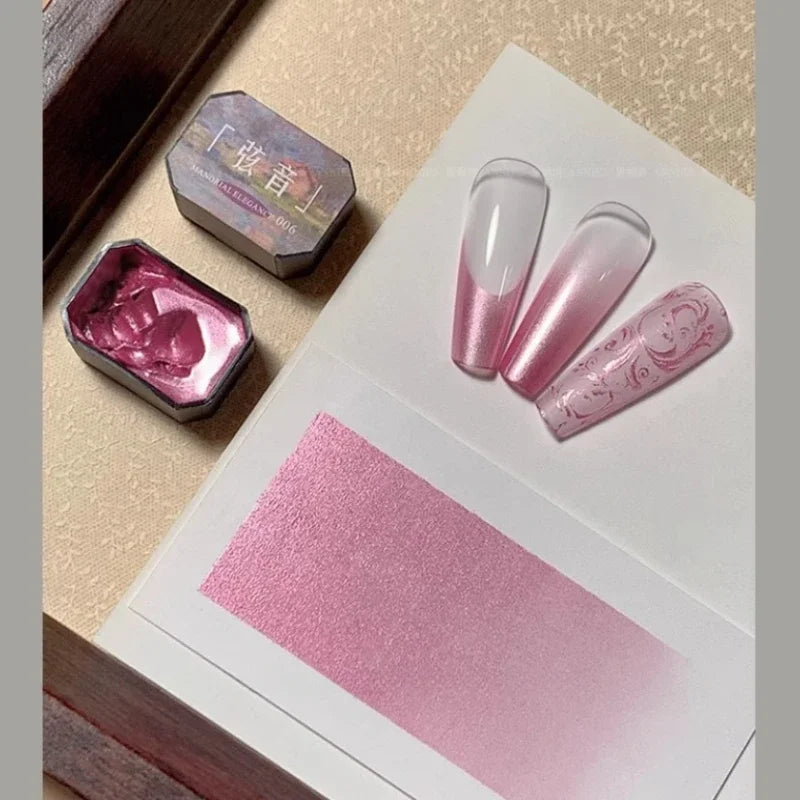 Solid-State Pearlescent Pat Paint Gel Nail Polish Gradient Paintting Glue Semi-permanent Varnish Painting UV Gel Nail Polish