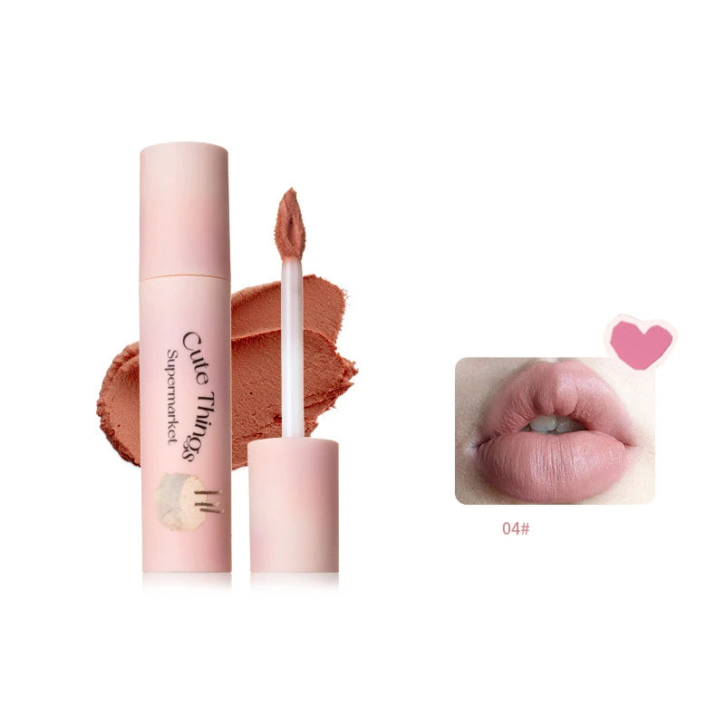 FLORTTE Lip Primer Matte Korean Lipstick Cream Whitening Lip Mud Long Lasting Waterproof Lipgloss