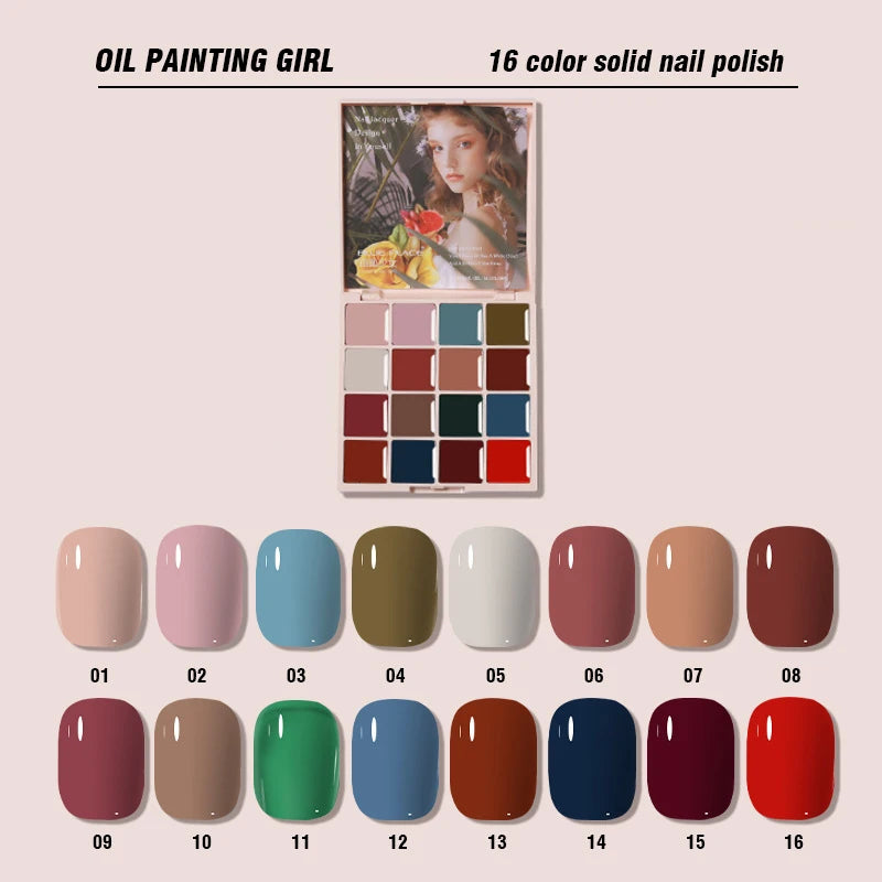 Korean Solid Nail Gel Palette Mud Painting Shinng Glitter Sequin For Nail Art Design Semi Permanent Soak Off UV Gel Varnish