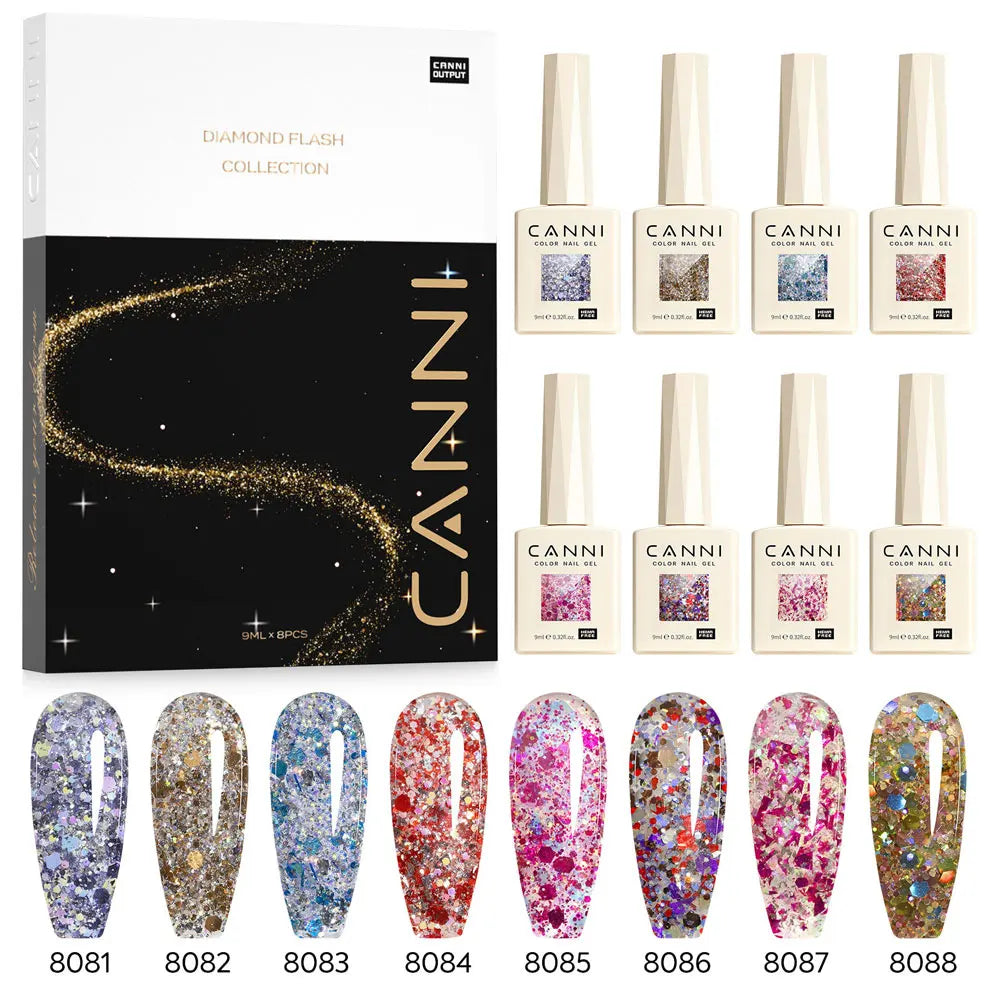CANNI Nail Gel Polish Set HEMA FREE Gorgeous Color Semi Permanent Full Coverage Pigmented Paint Soak off UV LED Gel Nail Varnish