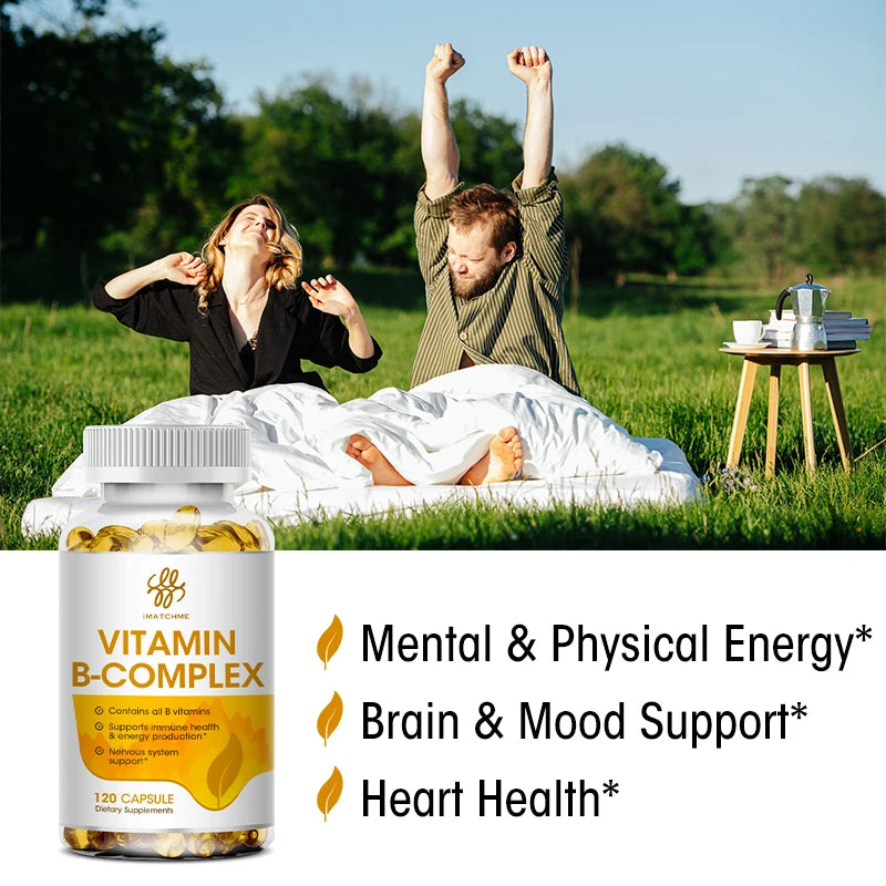 iMATCHME Compound Vitamin B Capsule VB B1 B2 B3 B5 B6 B7 B9 B12