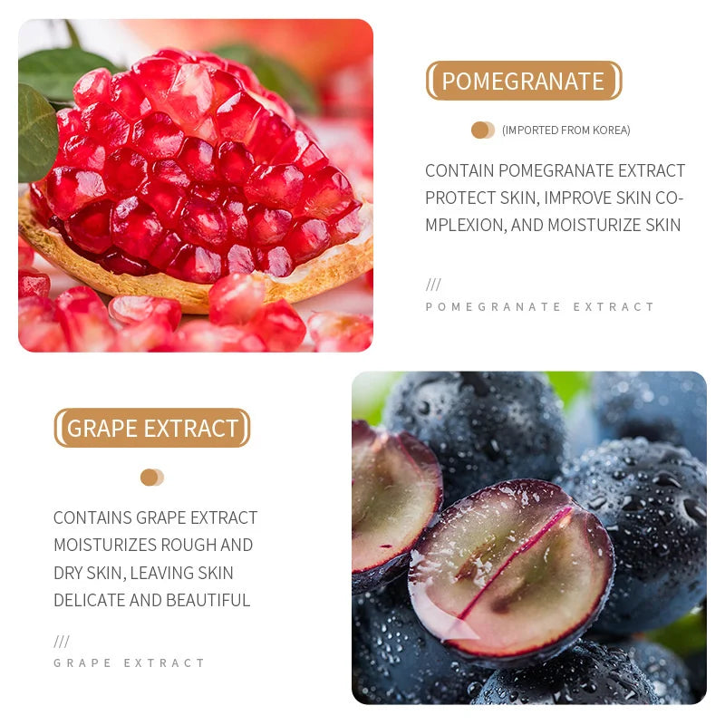 BIOAOUA Original Milk Series Six Piece Protoplasm Grape Serum Cream Hydrating Moisturizing Cleanser Toner Anti Age Face Care Set