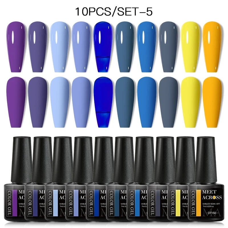 10-12Pcs/set Thermal Gel Nail Polish Set 3 Layers Color Change Nails Semi Permanent Gel Nail Polish For Manicure nail supplies