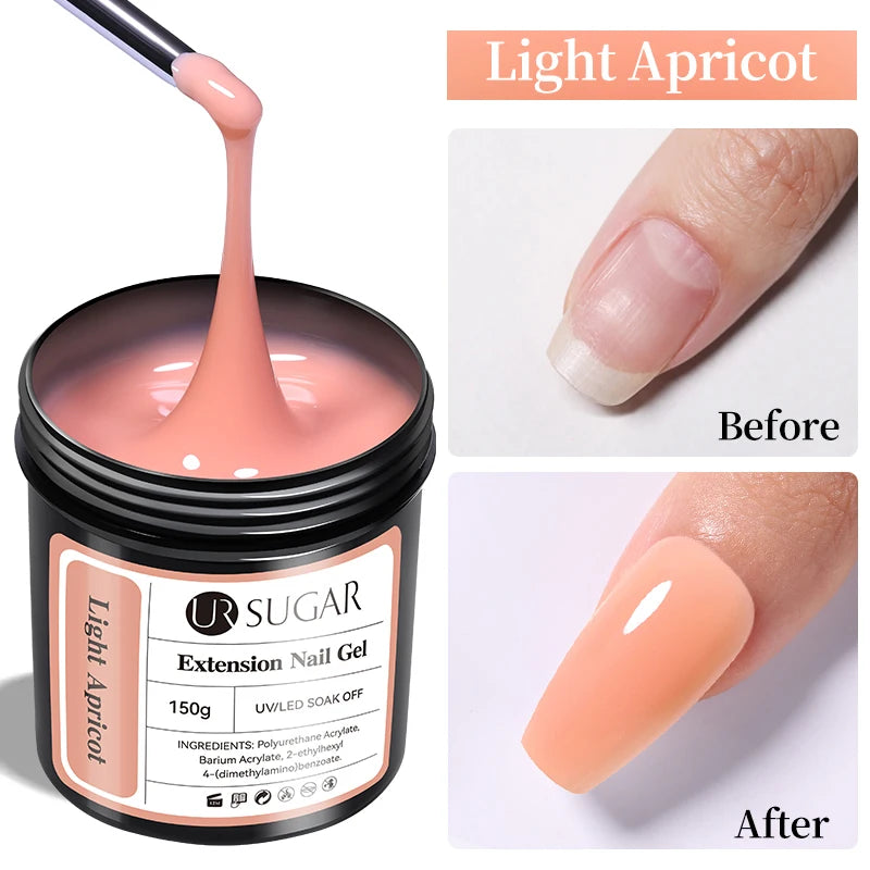 UR SUGAR 150g Rubber Base Gel Nail Polish Sparking Aurora Glitter Rubber Varnish Soak Off Semi permanent UV LED Gel Manicure