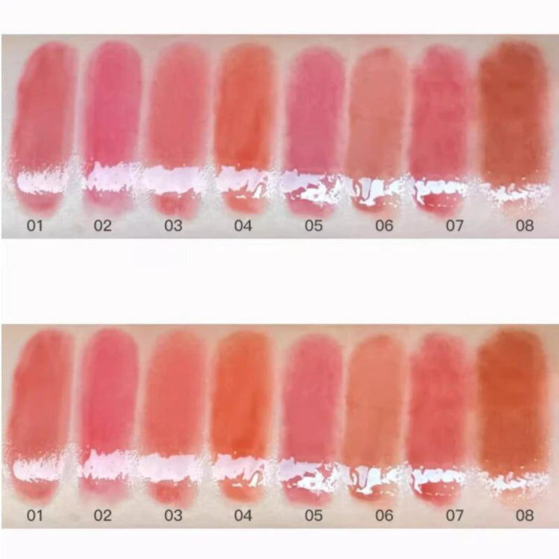 FLORTTE&MIKKO Mirror Lip Glaze Waterproof Translucent Lipstick Korean Makeup Lipgloss Lip Plumper Gloss, Moisturizing Lip Oil