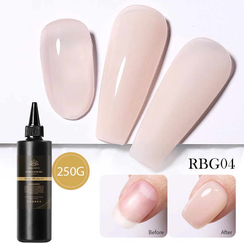 BORN PRETT 250g 10 IN 1 Nail Glue Gel Polish Transparent Color Gel Semi Permanent Soak Off UV Gel Function Gel Base Gel Nail Art