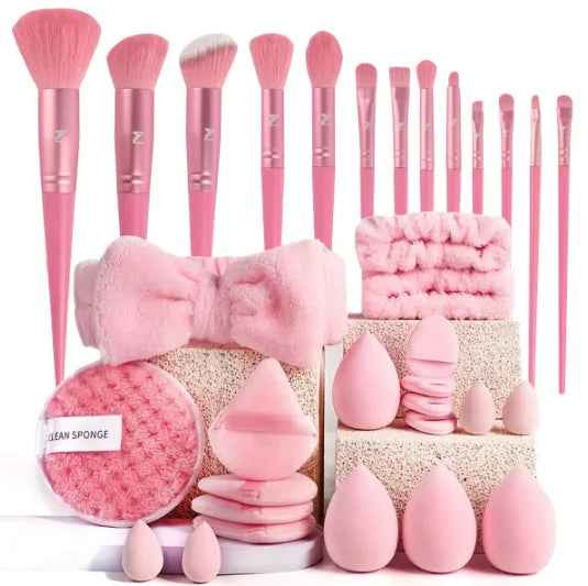 56pcs Makeup Sponge & Puff Kit - Complete Set for Cleansing and Cosmetics