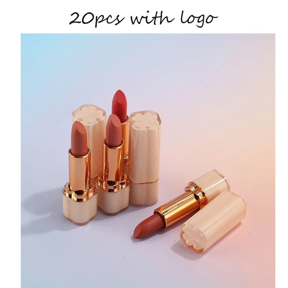 Private Label 14colors Matte Lipstick Non Stick Cup Long Lasting Waterproof Easy To Apply Sexy Lips Beauty Makeup Bulk Custom