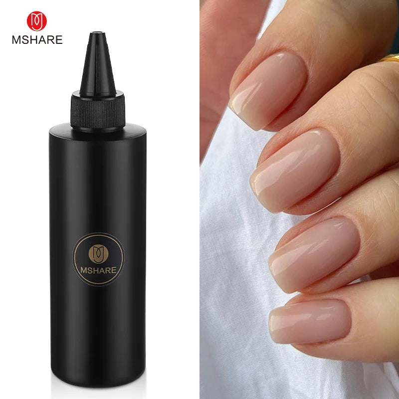 MSHARE 250ml Black White Nail Color Colour Milky White Gel Polish Semi Permanent Varnish Soak Off UV LED Nails