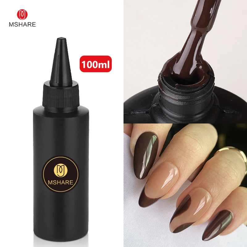 MSHARE 100ML Nail Gel Polish Soak Off UV LED Nails Vernis Semi Permanent Varnish Polish White Red Nail Gel Art