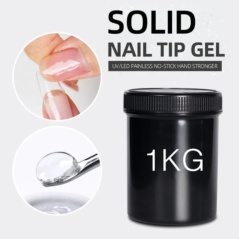 BOZLIN 1KG Super Shinny Top Coat UV Base Gel Polish Matte Top Coat Reinforce Gel Long Lasting Shinning Soak Off Nail Art Varnish