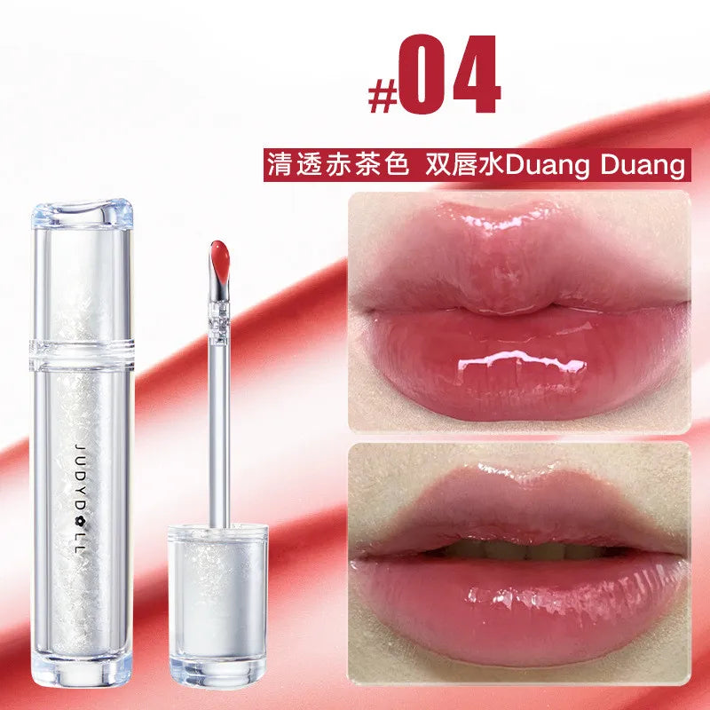Judydoll Ice Iron Lip Glaze Lipstick, Non Staying Cup, Non fading Mirror Gloss Lip Gel,Liquid Lip Tint，Matte Moisturizing