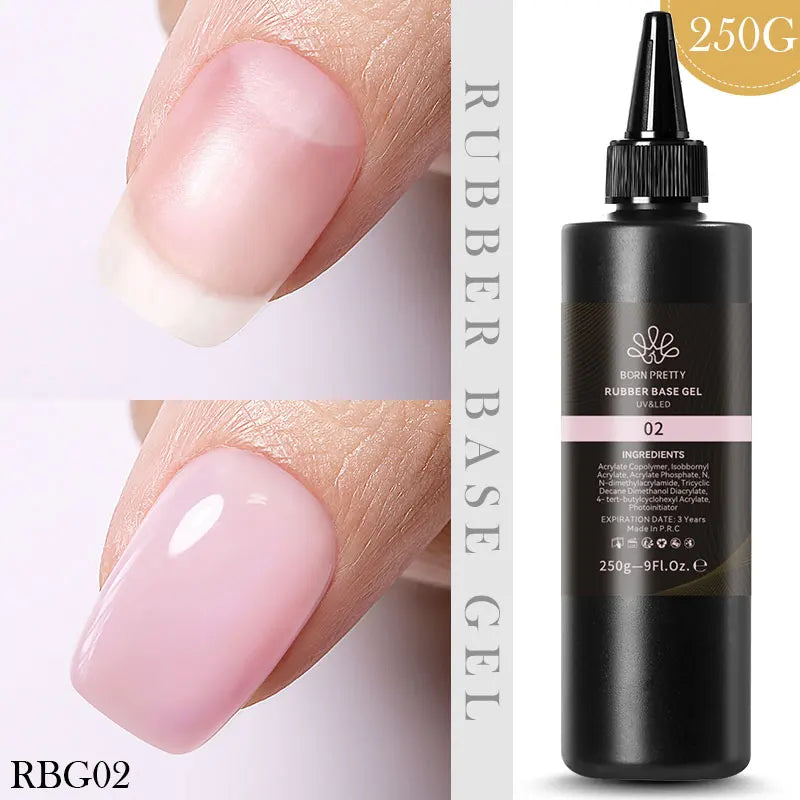 250g BORN PRETTY Milky White Jelly Gel Nude Pink Transparent Semi Permanent Gel Nail Polish Manicure Soak Off UV LED Gel Varnish