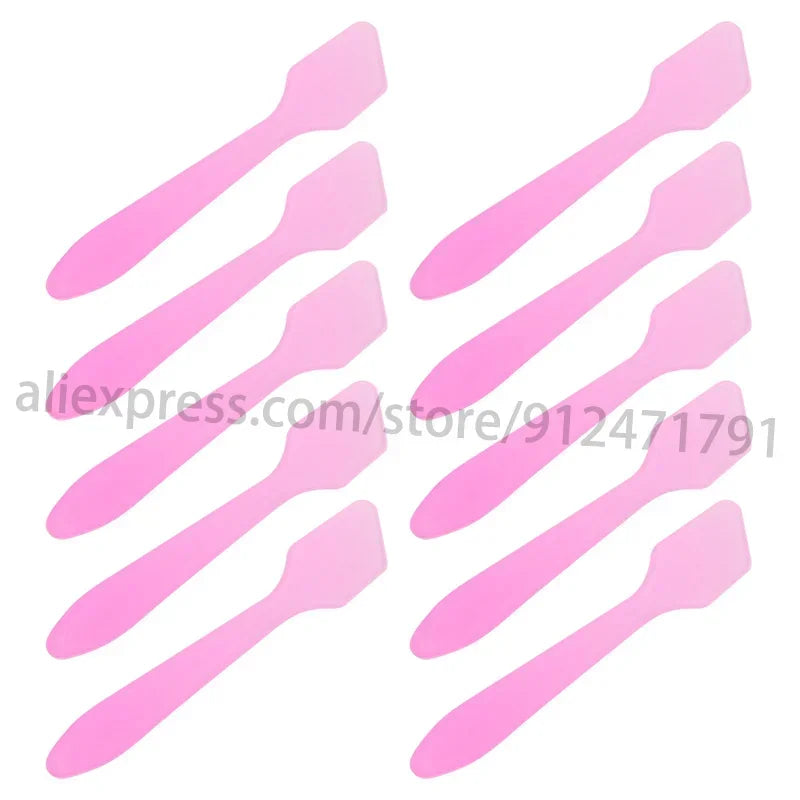 500pcs Plastic Cosmetic Spatulas Scoop Face Cream Mask Mud Mixing Spoon DIY Beauty Tools Eye Facial Makeup Applicator Spoon