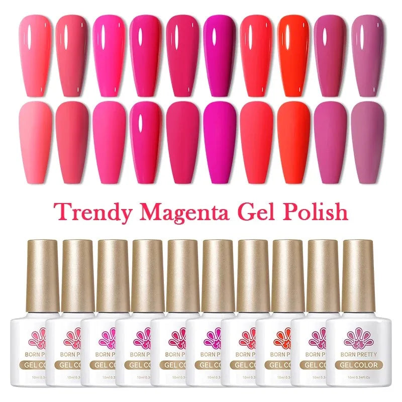 BORN PRETTY Sparkling Moonlight Cat Magnetic Gel Polish Set Semi Permanent Soak Off Crystal Gel Nail Polish Kit For Nail Art DIY