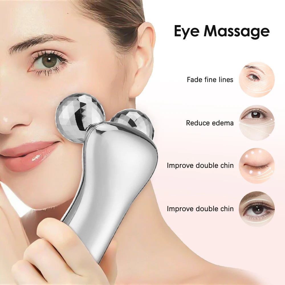 12 Modes Face Massager Lift Face 3D Roller Massager Thin Body Massage Tool Micro-current Massagers Skin Care Tools Eye Care