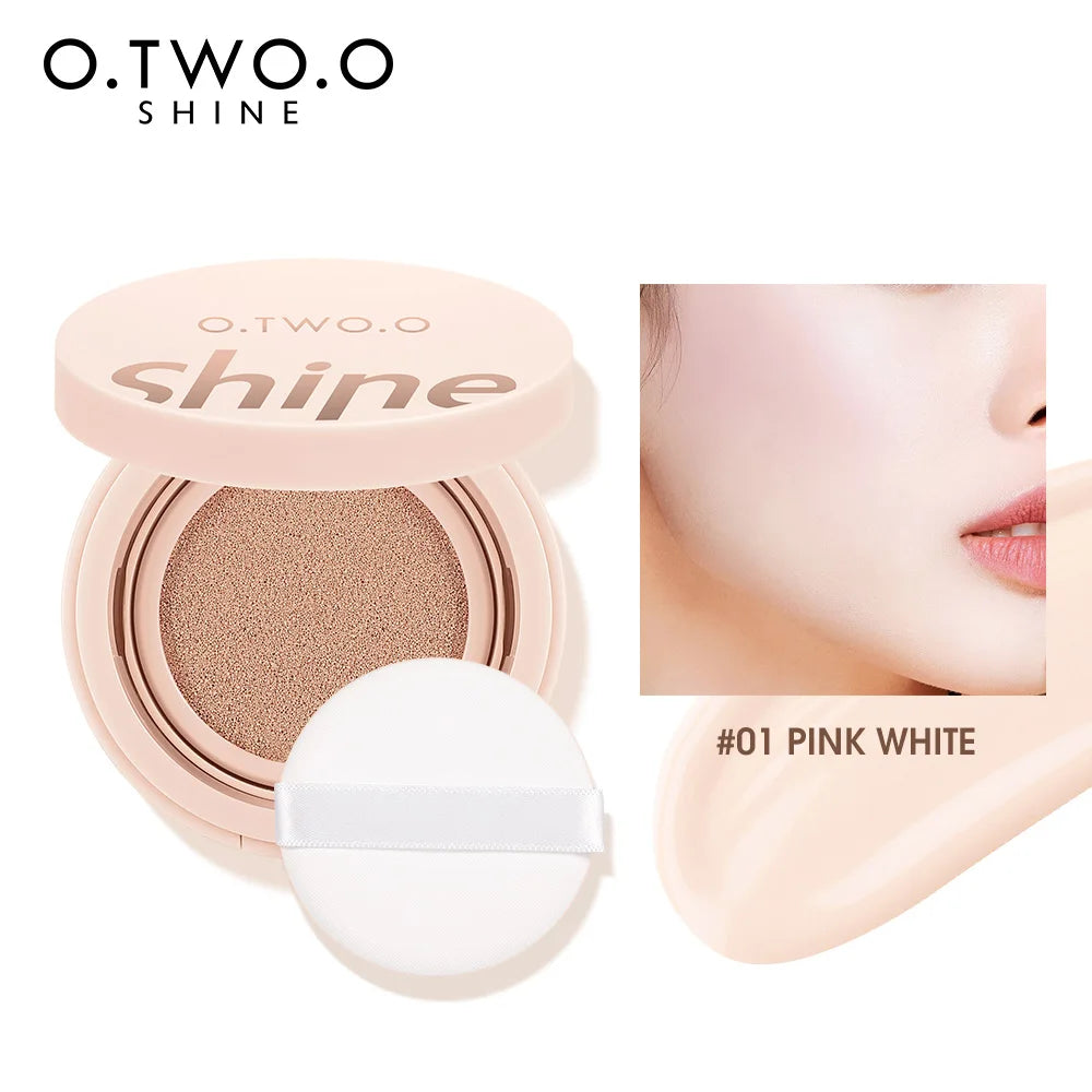 O.TWO.O Cushion Foundation 3 Colors Air Cushion BB Cream Full Coverage Breatheable Concealer Waterproof Face Foundation