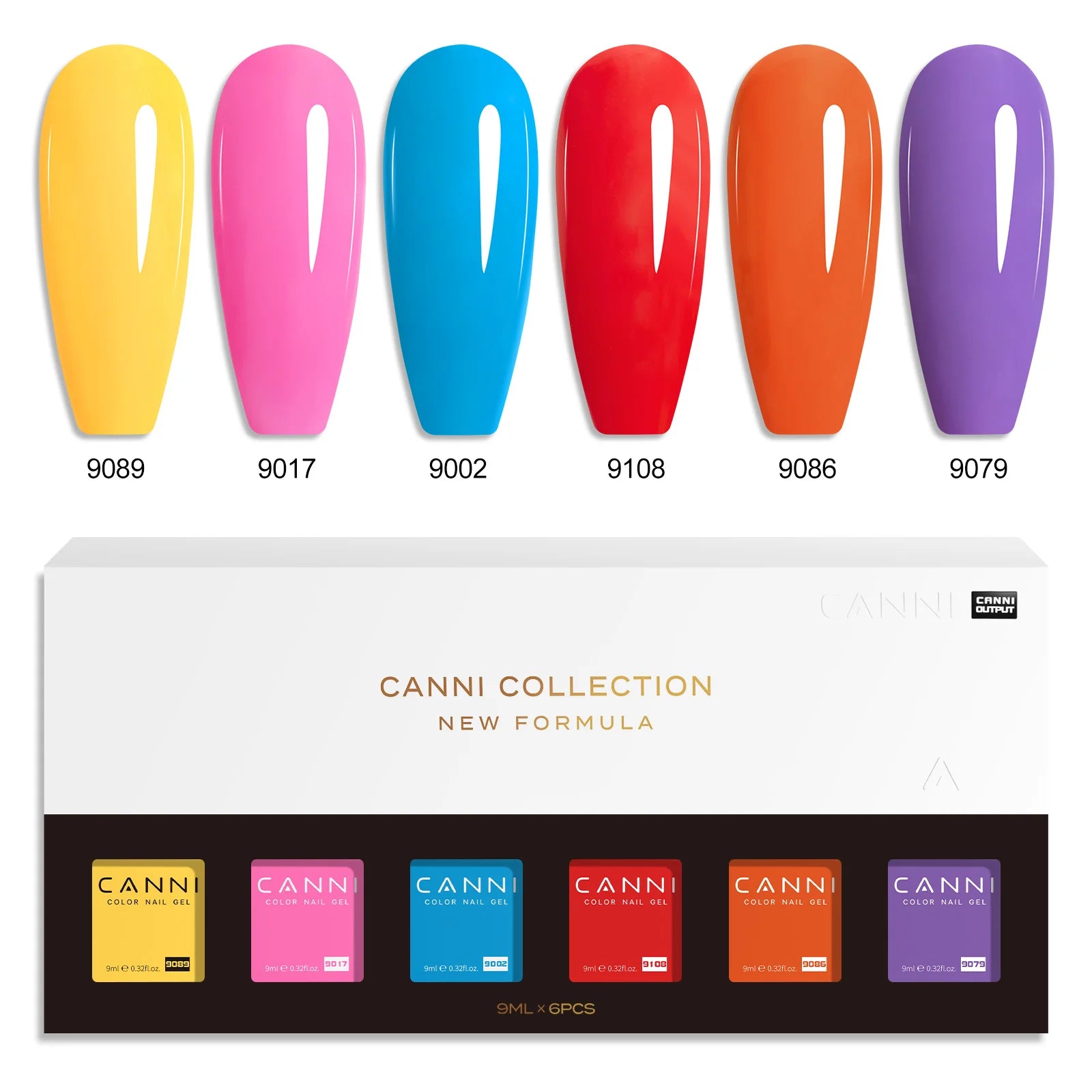 CANNI Nail Gel Polish Set HEMA FREE Gorgeous Color Semi Permanent Full Coverage Pigmented Paint Soak off UV LED Gel Nail Varnish