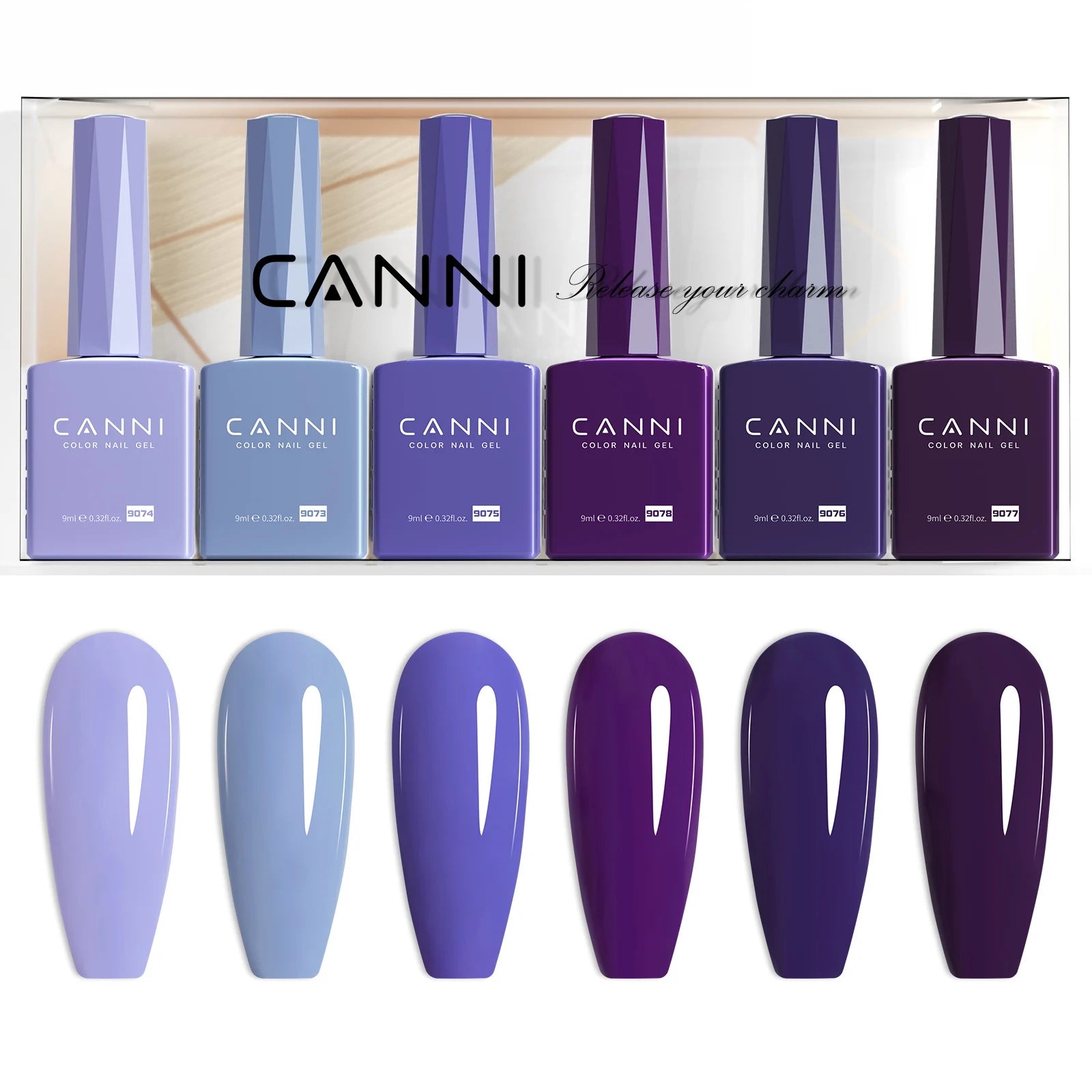 CANNI HEMA FREE 9ml Nail Gel Polish Kit Great Coverage Color Gel Set Nail Manicure Soak Off UV LED Christmas Red Gift Gel Nail