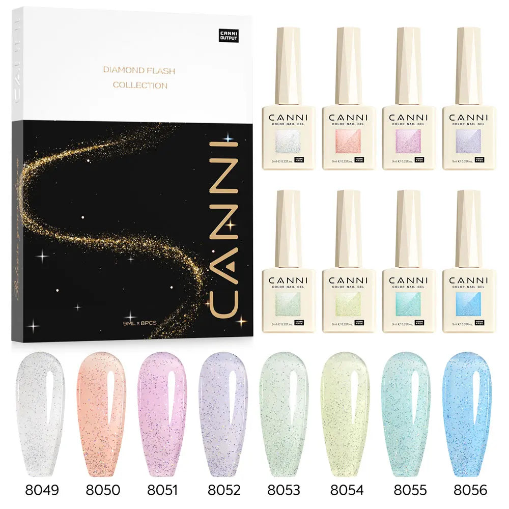 CANNI HEMA FREE 9ml Nail Gel Polish Kit Great Coverage Color Gel Set Nail Manicure Soak Off UV LED Christmas Red Gift Gel Nail