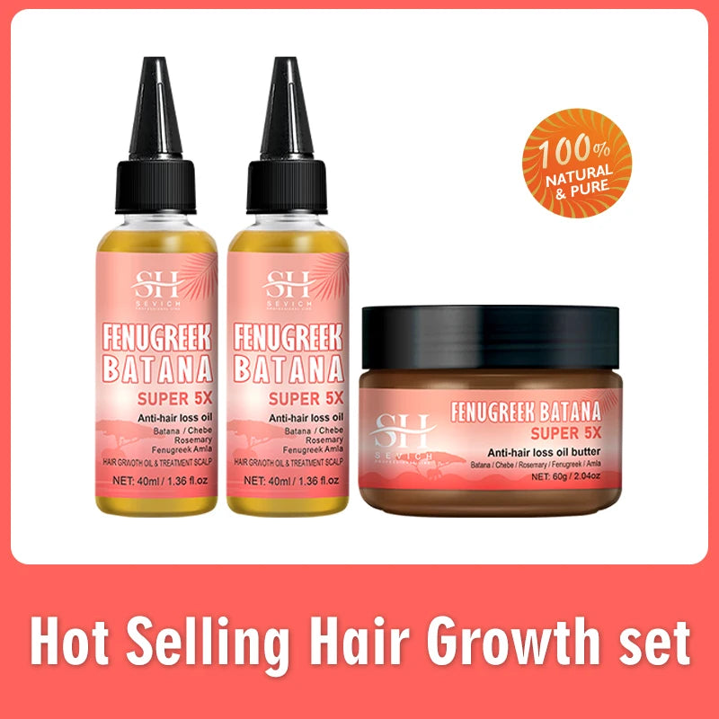 Naturals Anti-Hair Loss Oil Super 5x set African fast hair growth