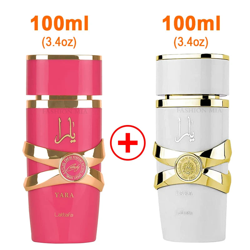 2 Box 3.4oz (100ml) Original Men's Yara Perfume Lasting Fragrance Originals Gift Set Moi Tous Asad Candy Women Arabic perfume