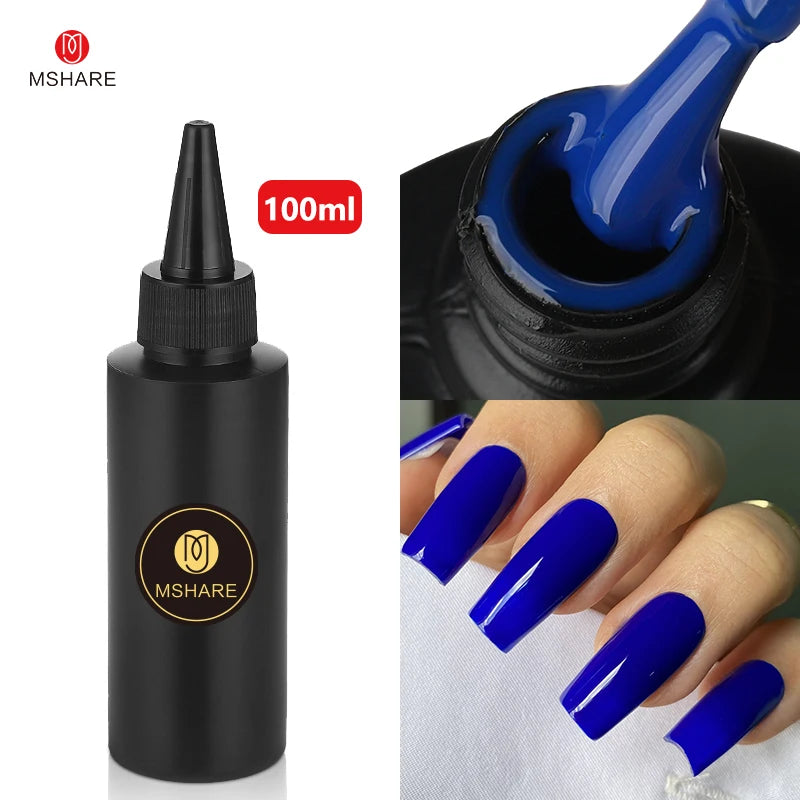 MSHARE 100ML Nail Gel Polish Soak Off UV LED Nails Vernis Semi Permanent Varnish Polish White Red Nail Gel Art
