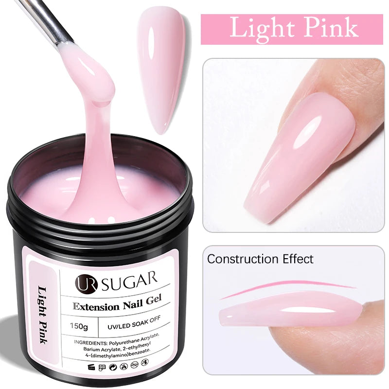 UR SUGAR 150g Rubber Base Gel Nail Polish Sparking Aurora Glitter Rubber Varnish Soak Off Semi permanent UV LED Gel Manicure