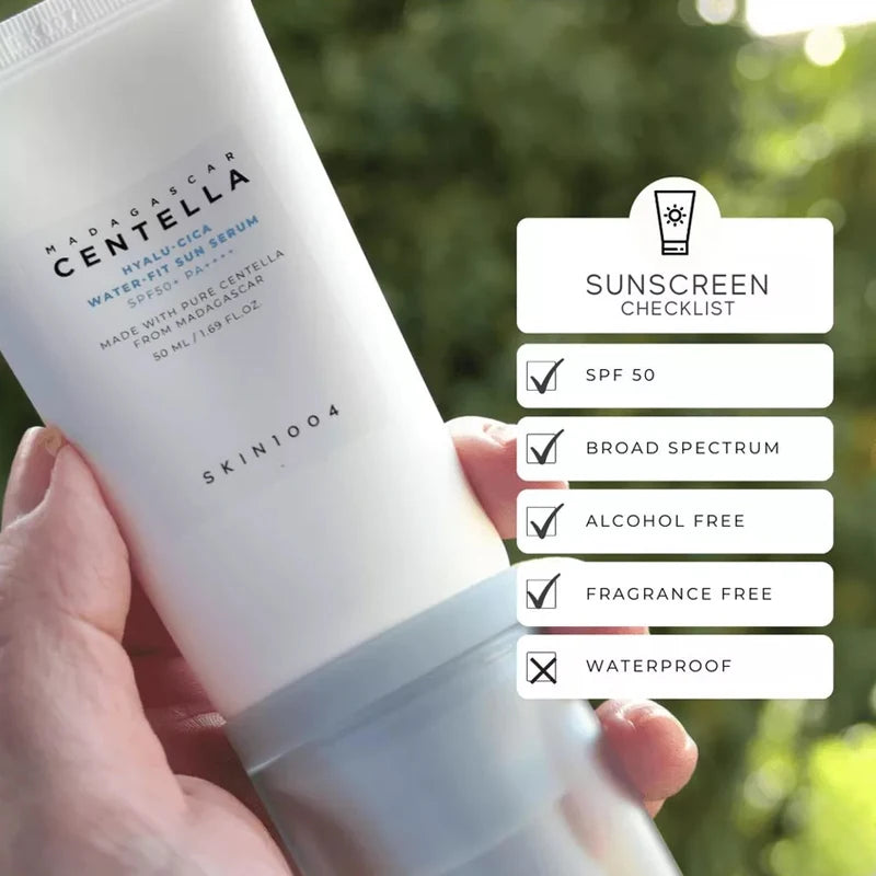 Korean Centella Hyalu-CICA Water-fit Serum Sunscreen Spf 50 Facial Sunscreen Cream for Sensitive Skin Original Skincare Products