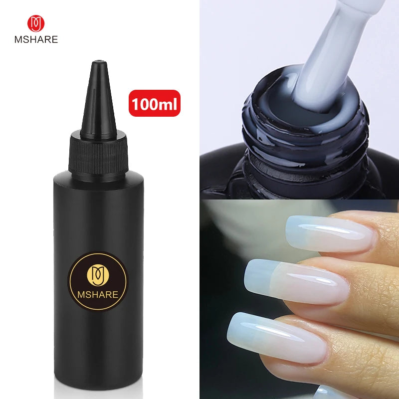 MSHARE 100ML Nail Gel Polish Soak Off UV LED Nails Vernis Semi Permanent Varnish Polish White Red Nail Gel Art