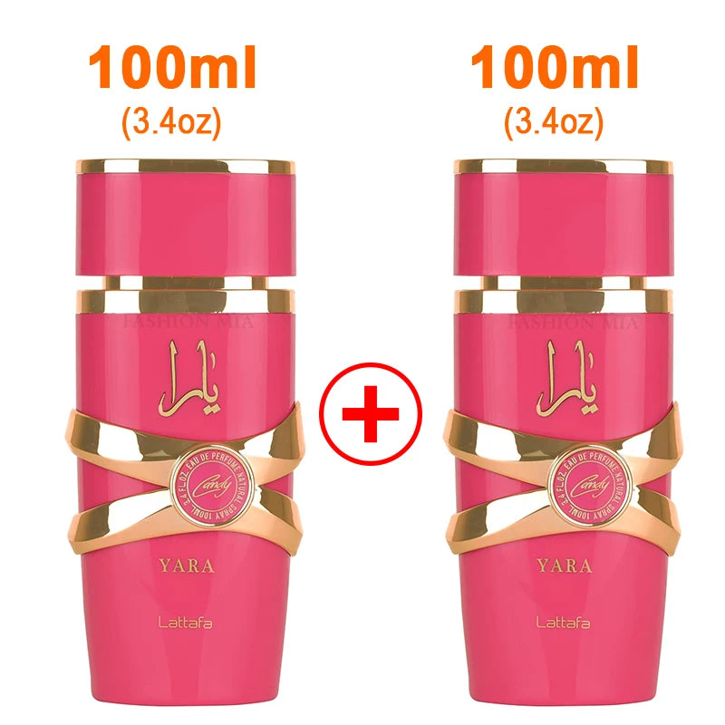 2 Box 3.4oz (100ml) Original Men's Yara Perfume Lasting Fragrance Originals Gift Set Moi Tous Asad Candy Women Arabic perfume