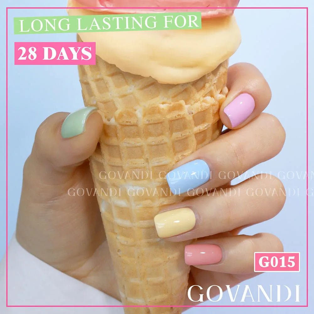 Candy Macaroon Nail Polish Set With Color Sample  Gellak Varnishes SoakOff UV Gel Polish For Nail Salon Manicure Whole Set 15ml