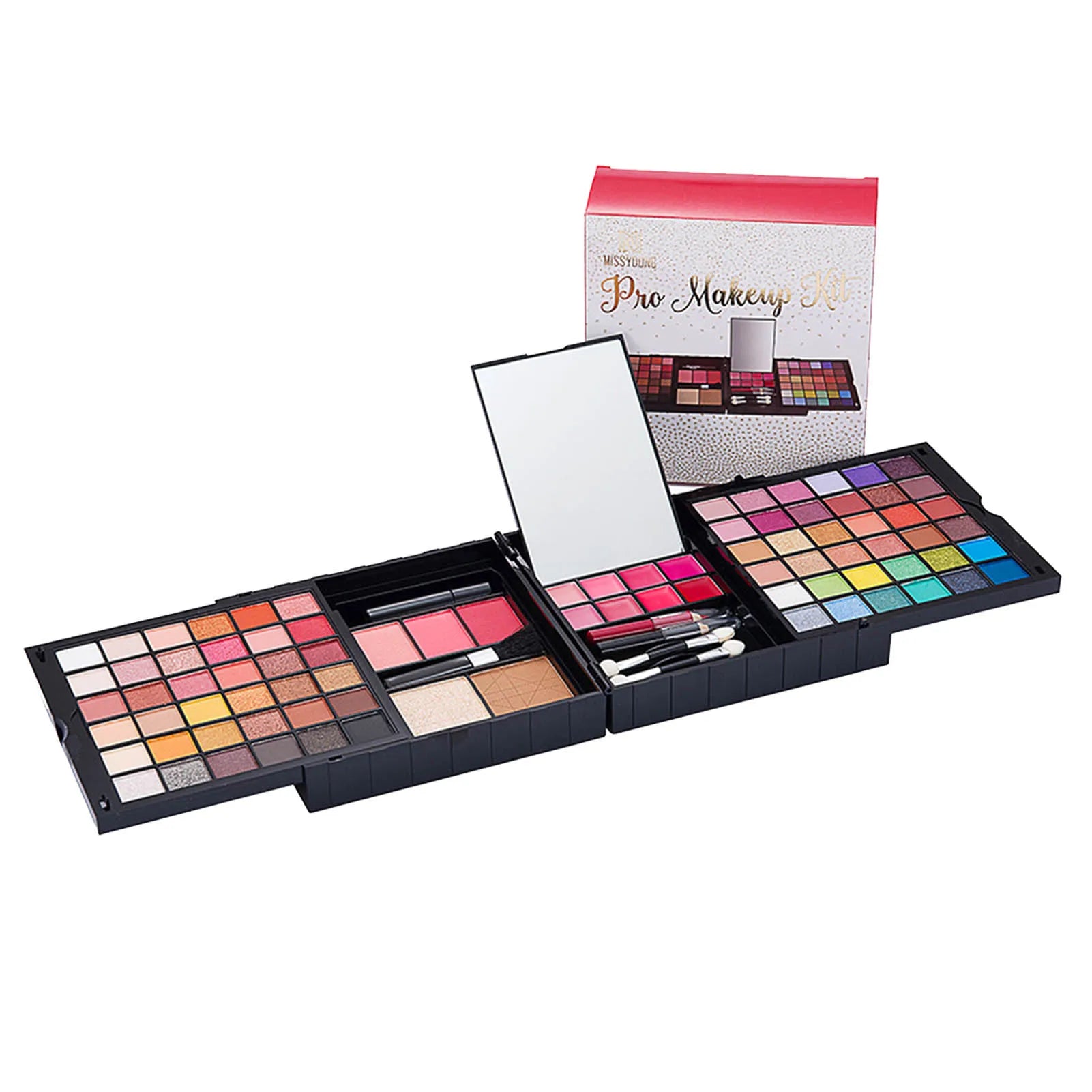 Makeup Starter Kit Professional Make Up Sets With Transparent Case Holiday Beauty Gift Set Starter Cosmetics Full Kits For Women