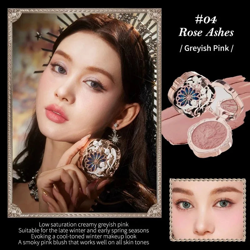 Flower Knows Make Up Kit Cosmetics Full Set Strawberry Rococo Eyeshadow Palette Little Angel Highlighter Matte Lipstick 4Pcs Kit