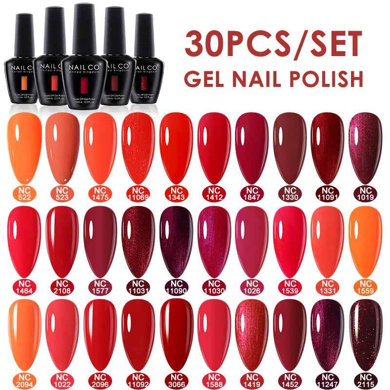 NAILCO 15ml 20/30pcs Gel Nail Polish Set Spring Summer Color UV Gel Nail Art All For Manicure  Gel Paint For DIY Professionals