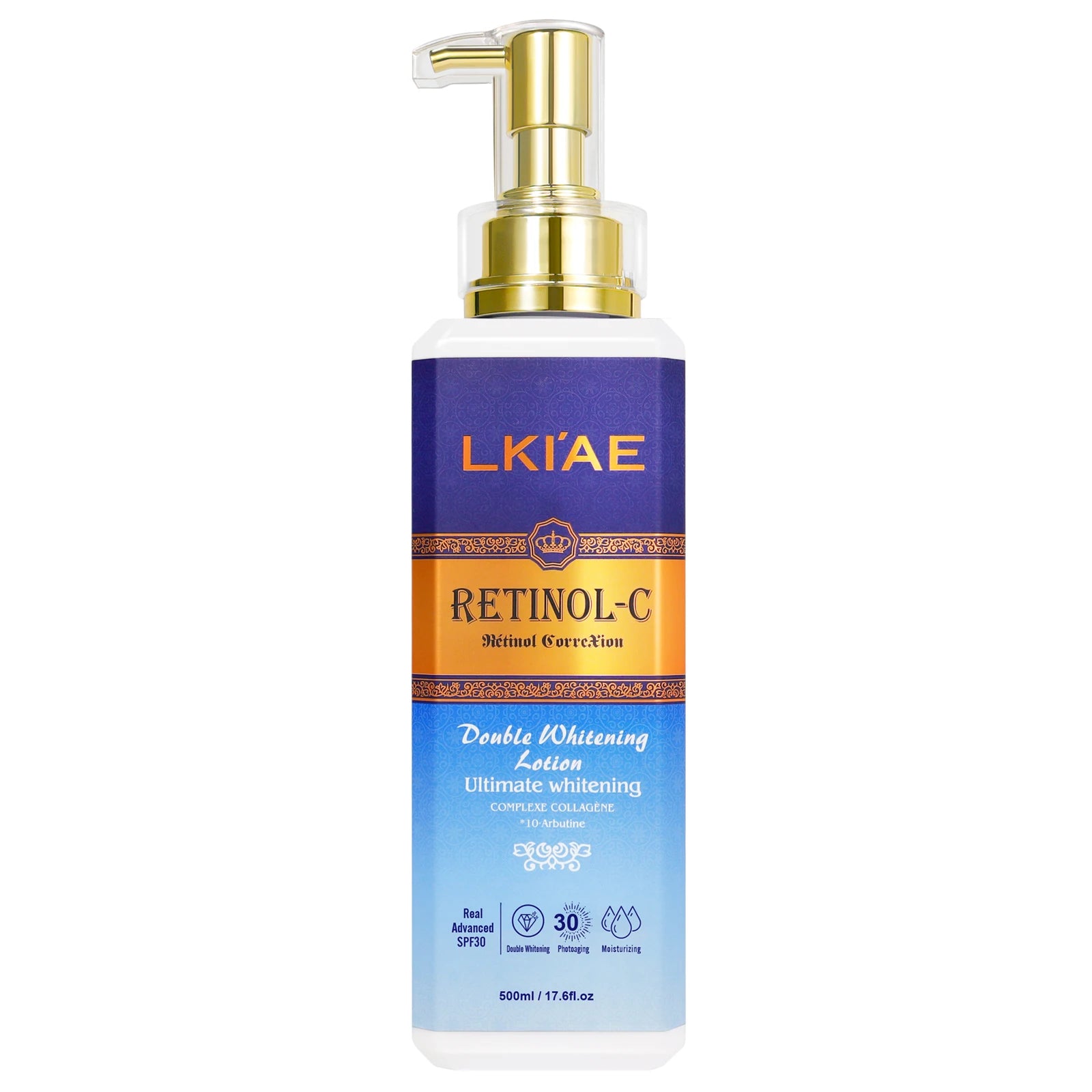 LKIAE Advanced Retinol Double Whitening Skin Care Set, Deeply Moisturizing, Clean Skin, Reduce Wrinkles, Stains, Dark Spots
