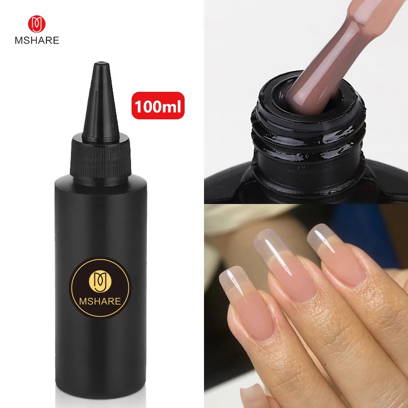 MSHARE 100ML Nail Gel Polish Soak Off UV LED Nails Vernis Semi Permanent Varnish Polish White Red Nail Gel Art