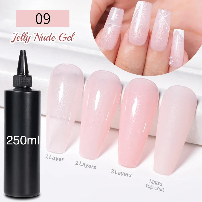 BOZLIN 1KG Super Shinny Top Coat UV Base Gel Polish Matte Top Coat Reinforce Gel Long Lasting Shinning Soak Off Nail Art Varnish