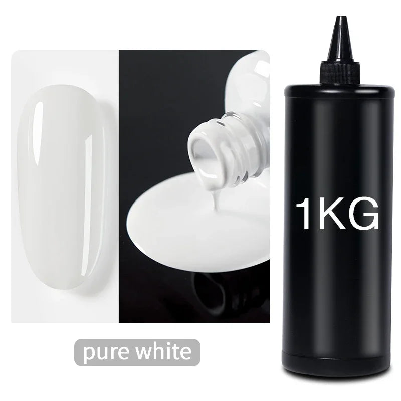 BOZLIN 1KG Super Shinny Top Coat UV Base Gel Polish Matte Top Coat Reinforce Gel Long Lasting Shinning Soak Off Nail Art Varnish